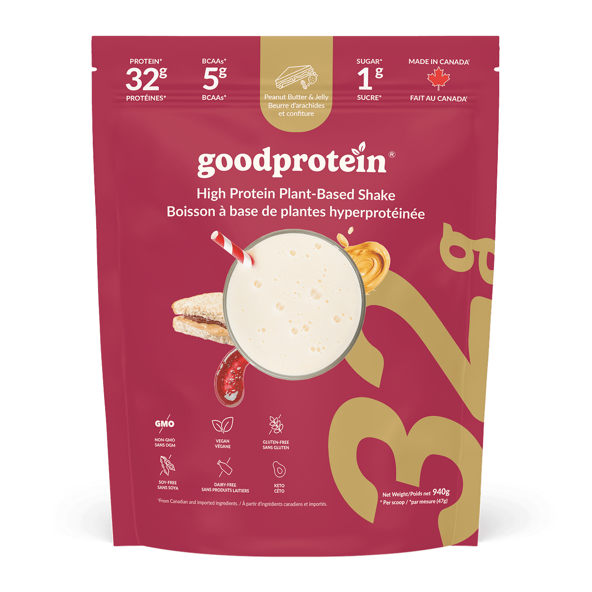 Peanut Butter & Jelly - 32g High Protein Shake