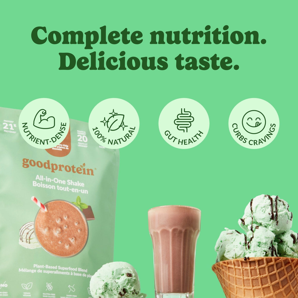 Mint Chocolate Chip - All-in-One Shake
